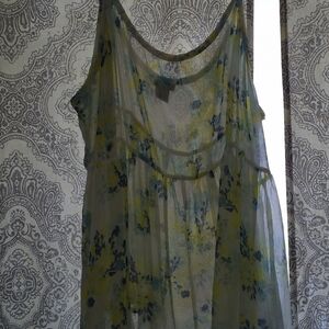 Chic Floral Sheer Tunic Top